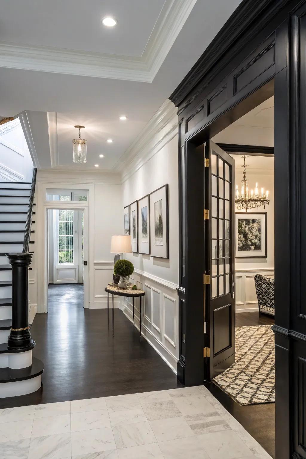 Opposing tones make a striking impact.