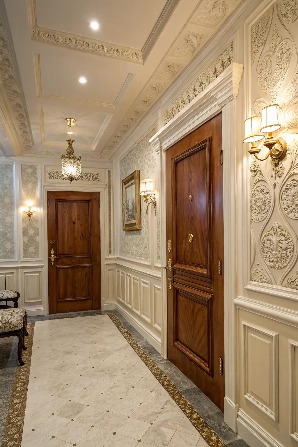 Paneling adds a timeless elegance to any entryway.