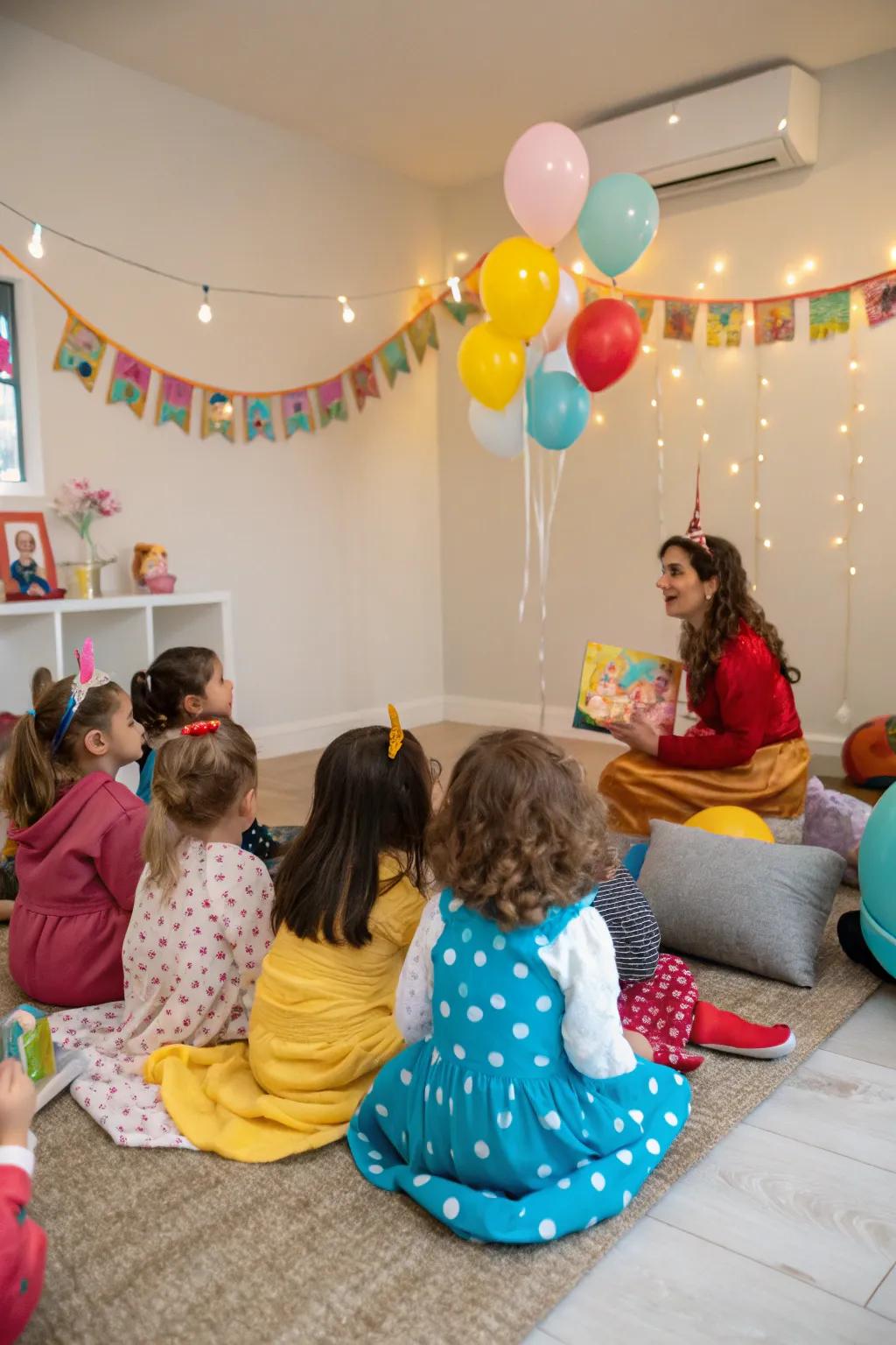 Enchant young minds using a captivating fairy tale narrative hour.