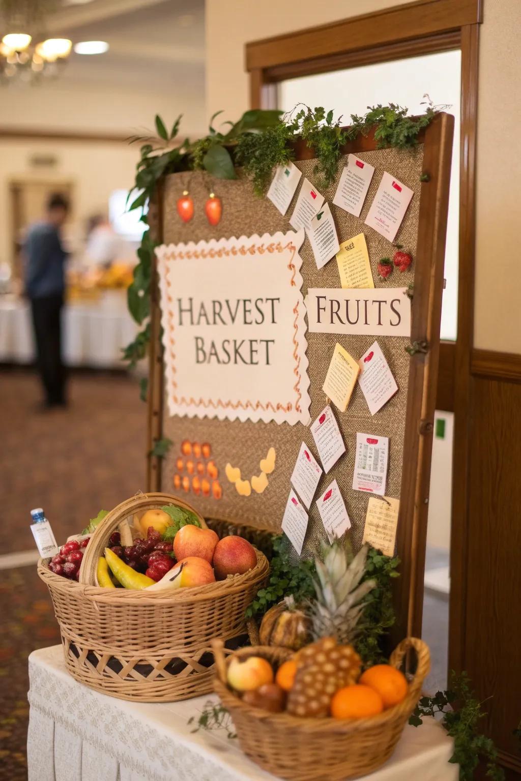 A harvest-inspired visual board filled with book suggestions.