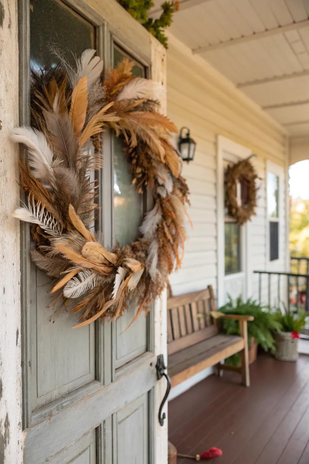 Plumes append a whimsical and airy nuance to your fall ornamentation.