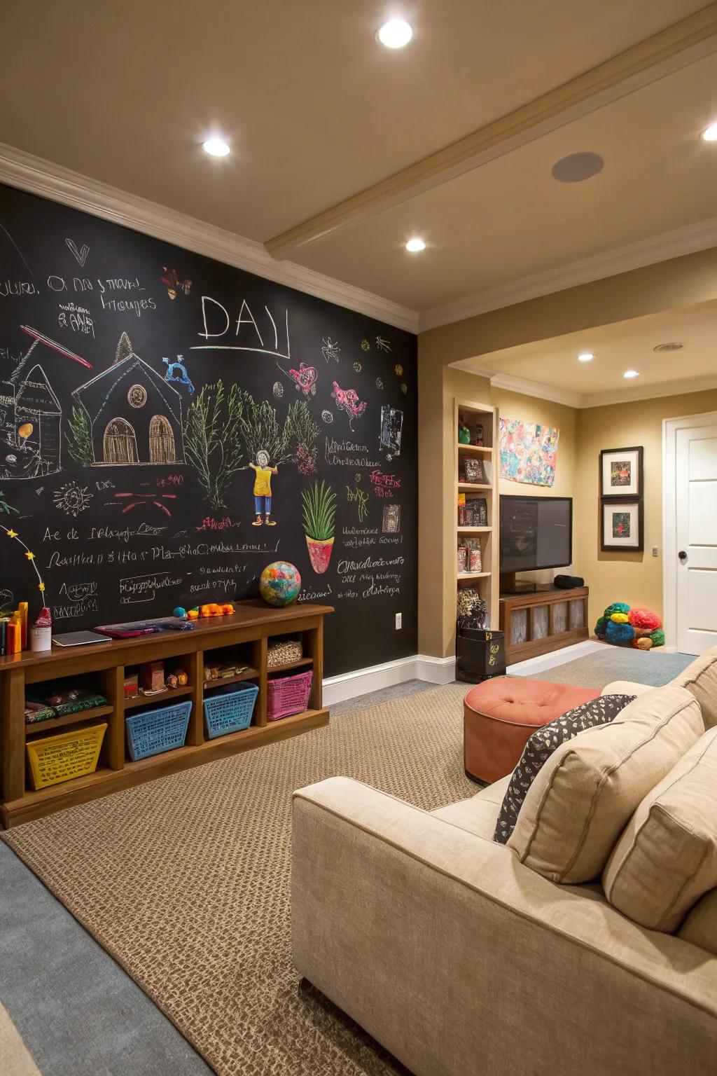 A wall that invites creativity and interaction.
