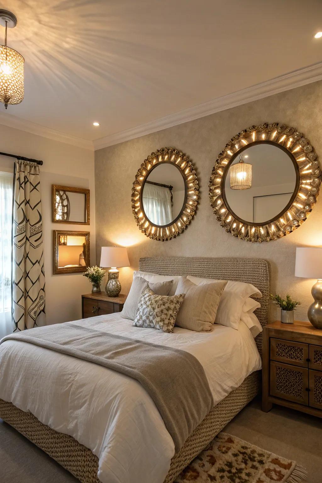 Design looking glasses adding flair while amplifying sunshine and space.