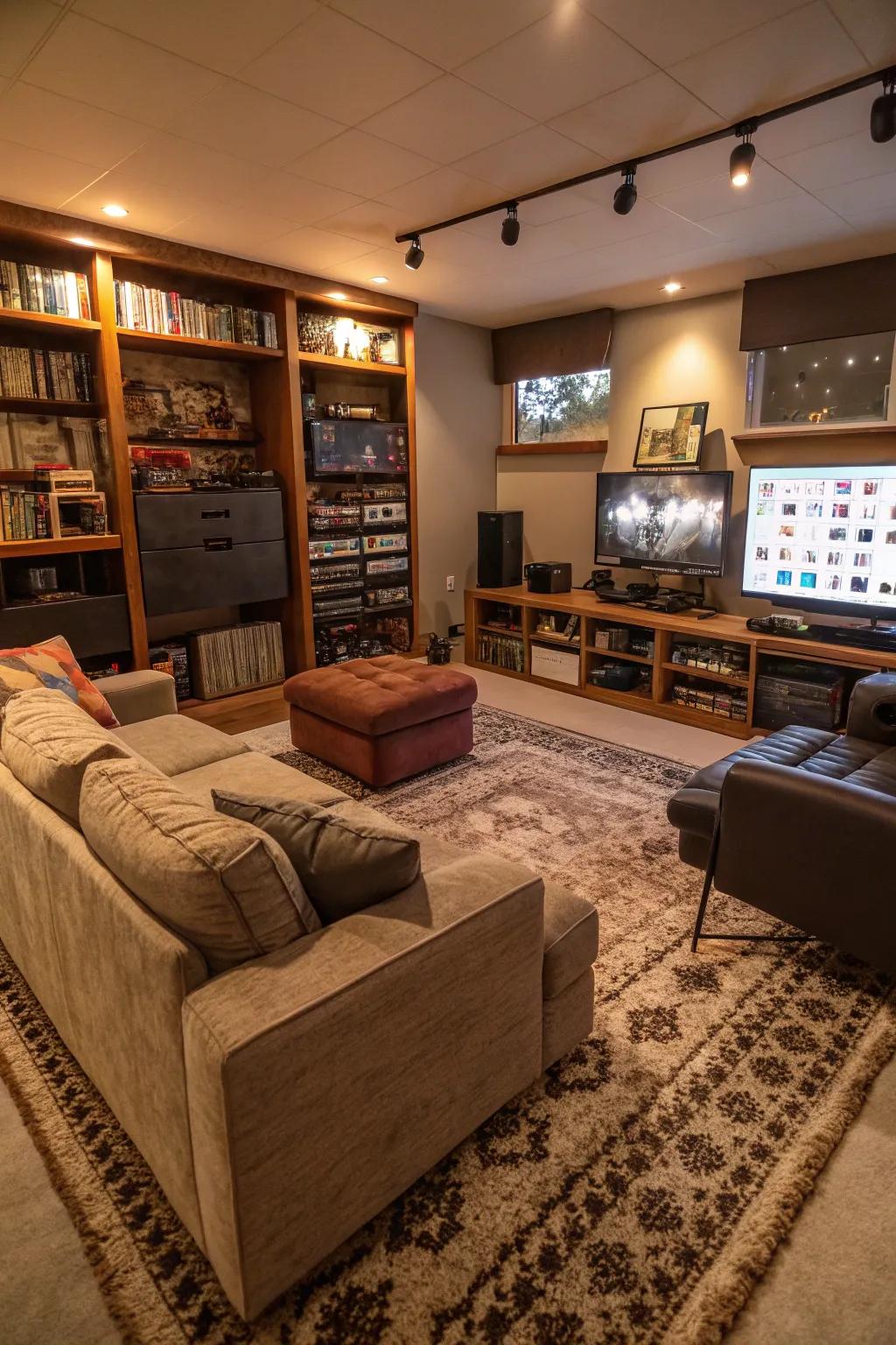 An intimate setting encourages relaxation and long-lasting gaming sessions.
