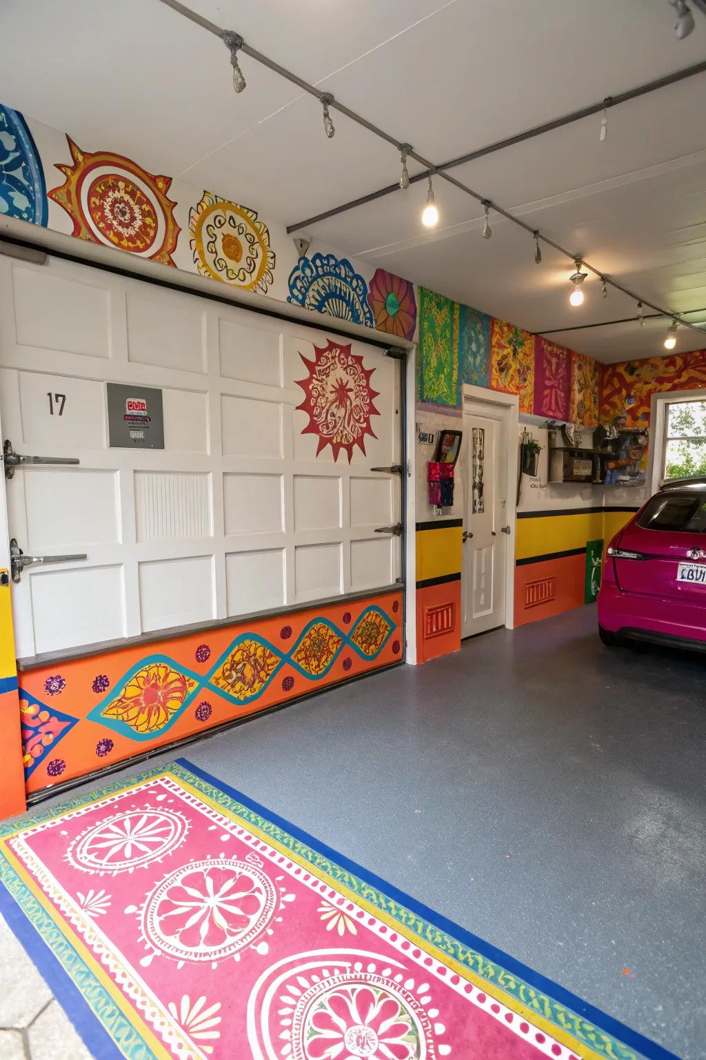 You can give your garage more character and a dash of color by painting your own baseboards.