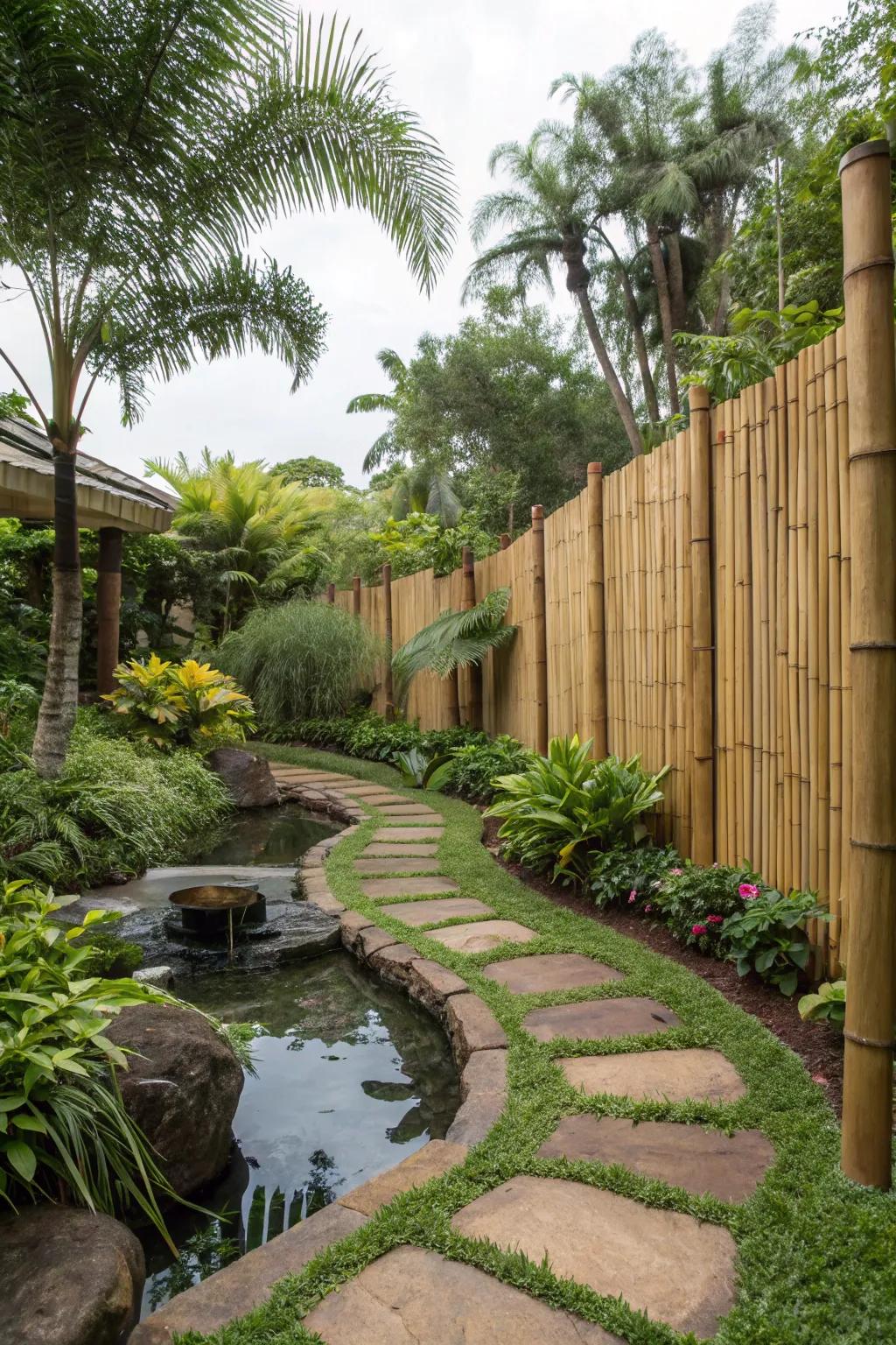 Reed fencing delivers an eco-friendly and exotic solution for your garden.