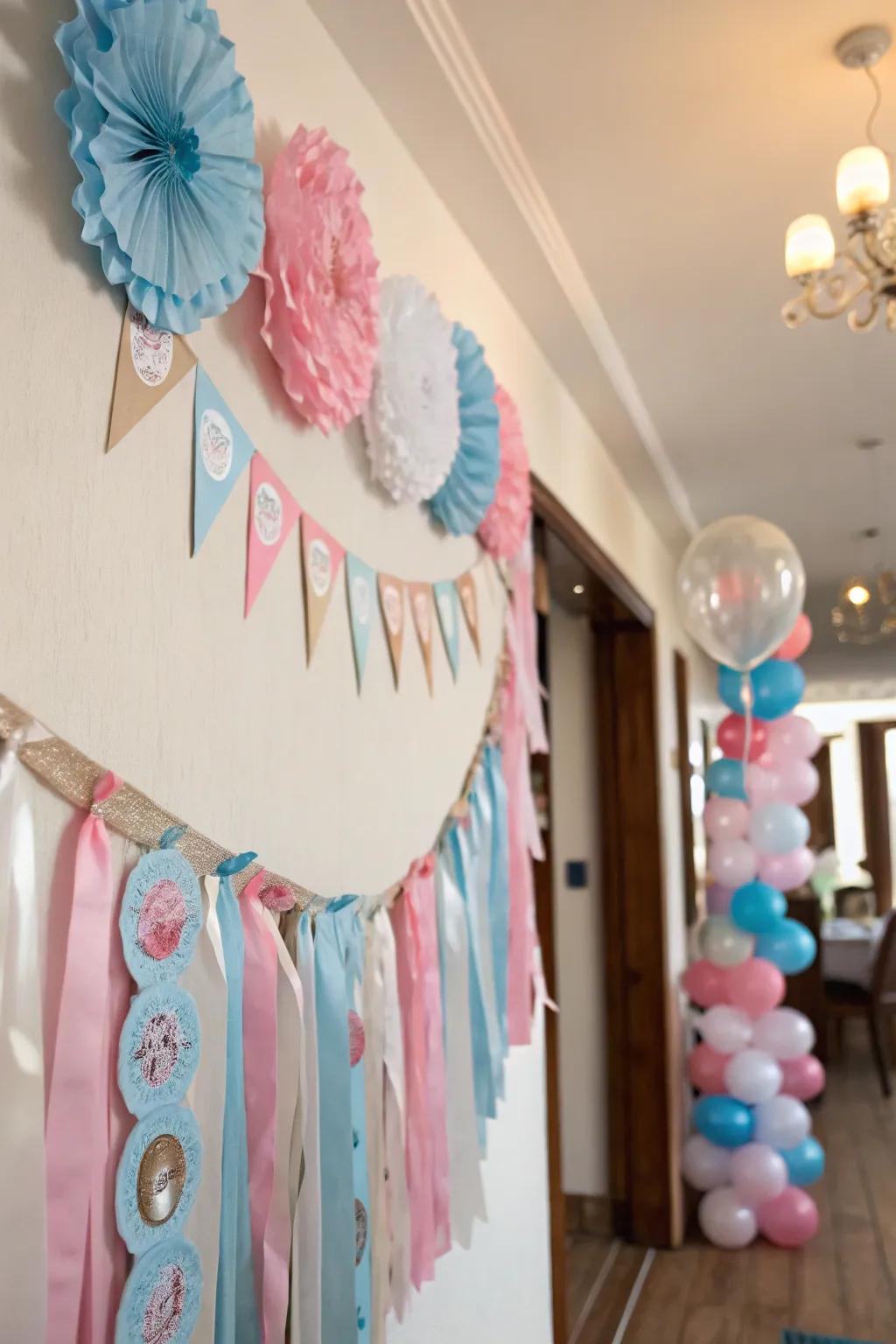 A charming DIY garland introducing a personalized touch to the decoration.