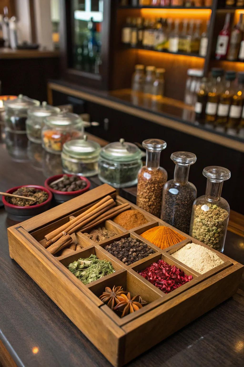 Discover new flavors through a flavoring set.