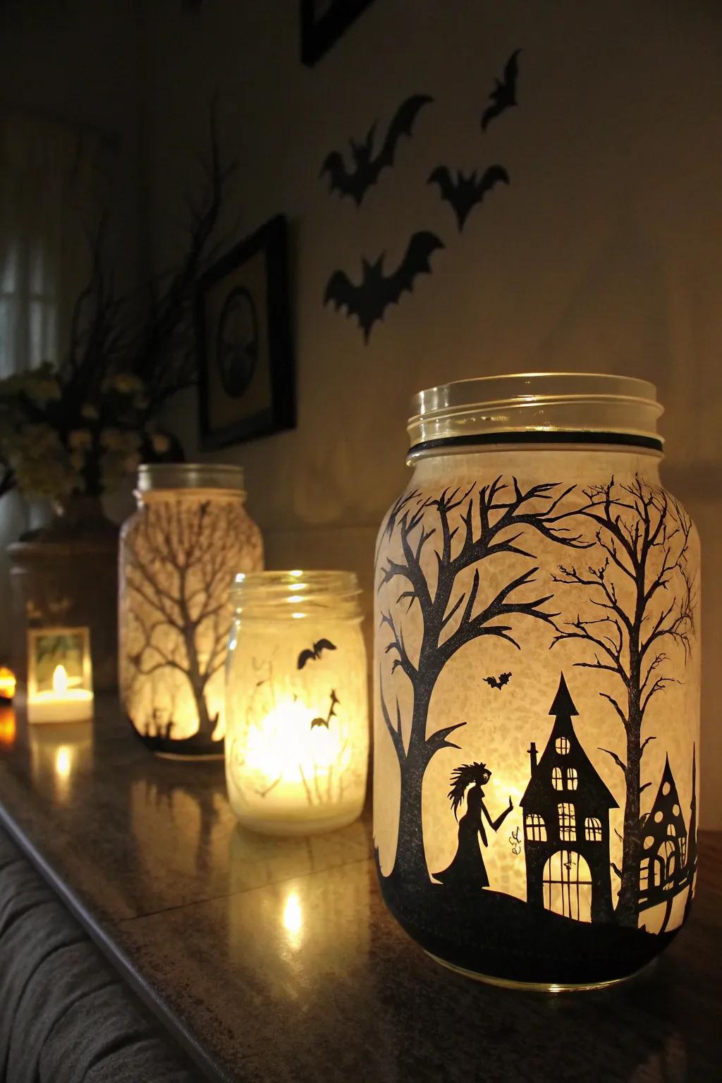 Vinyl beacons fashion an enchanting radiance for All Hallows' Eve.