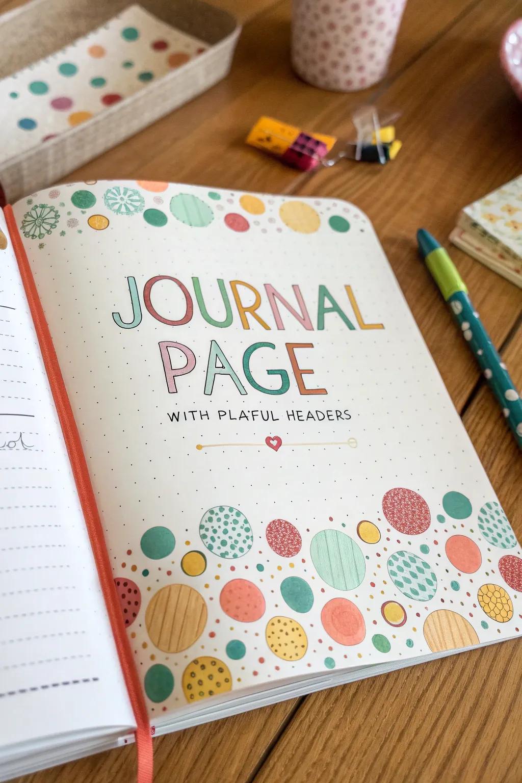 Playful patterns spark joy in your headers.