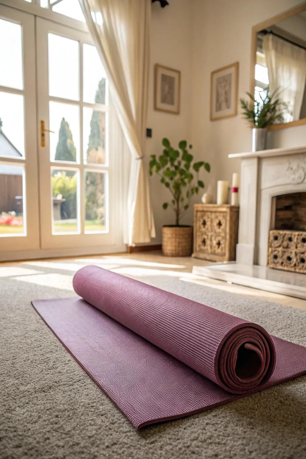 Yoga mat: The base for a balanced practice.