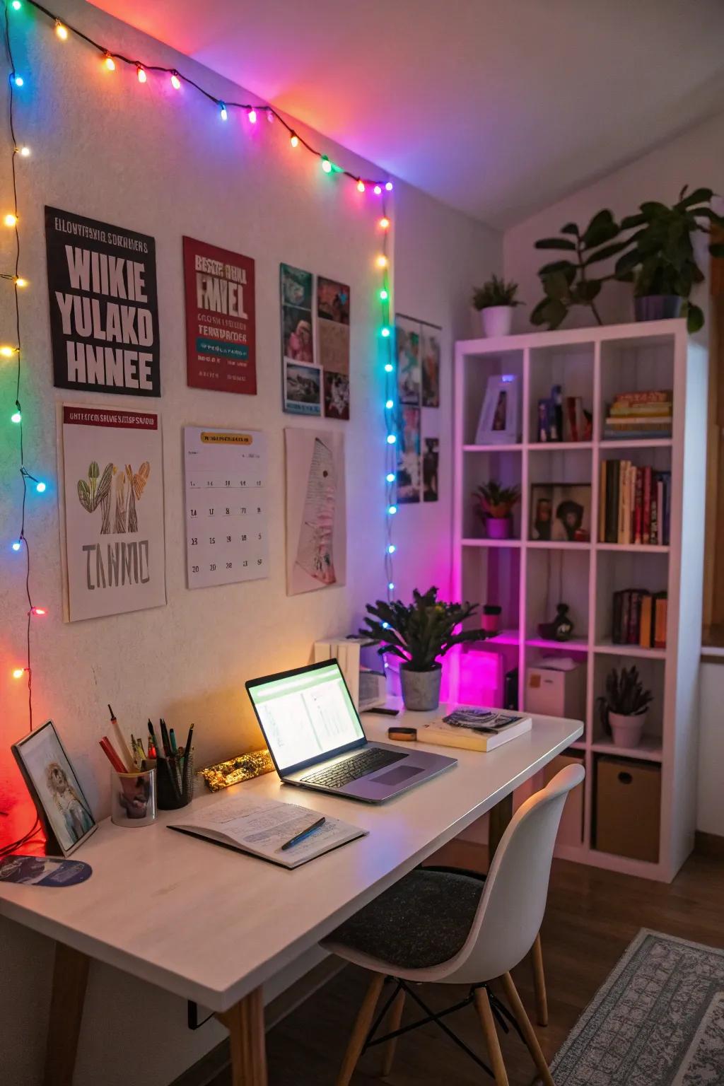 Personalize your space through vibrant lighting selections.