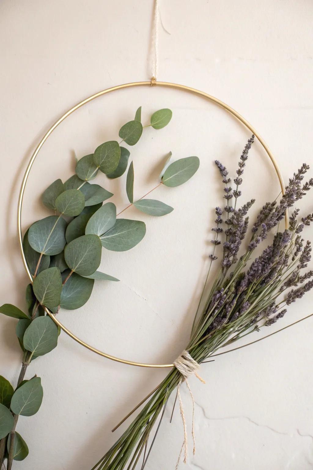Elegance in Simplicity: A Simple Metalwork Wreath for Modern Spaces