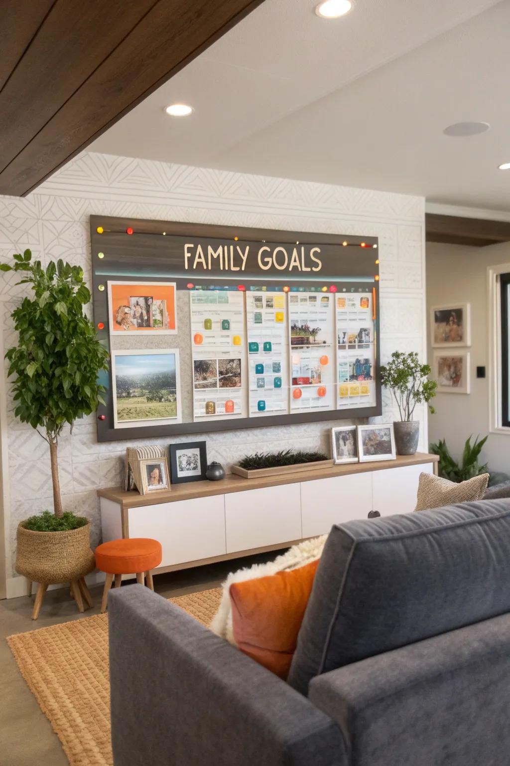 Unite family endeavors using this inspiring ambitions corner.