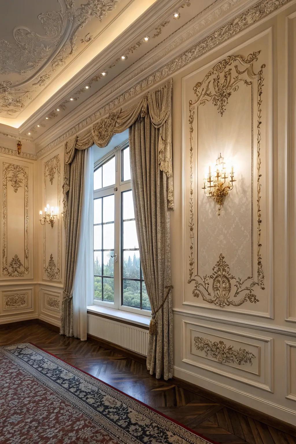 Architectural elements add class to any wall.