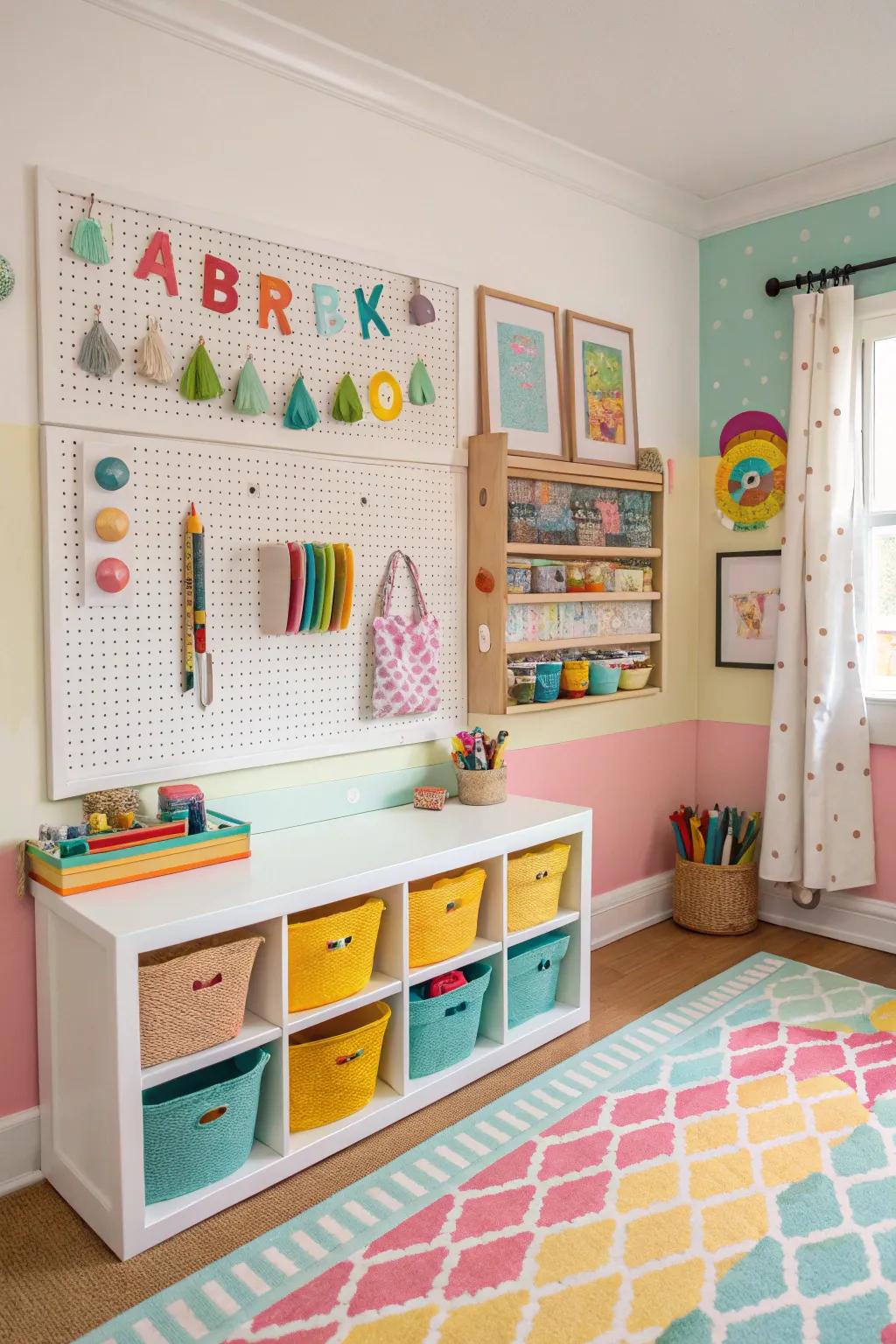 Pegboards are a super customizable tool for getting organized.