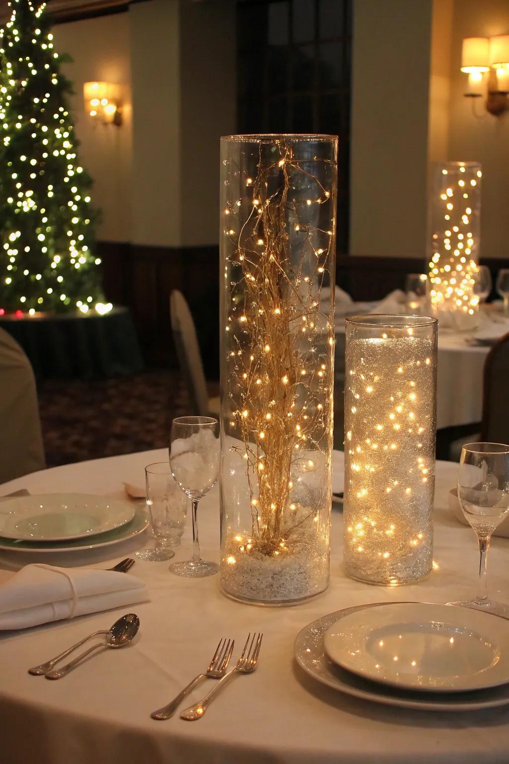 Dazzling lights enclosed within wind-resistant holders craft a bewitching and captivating aura.