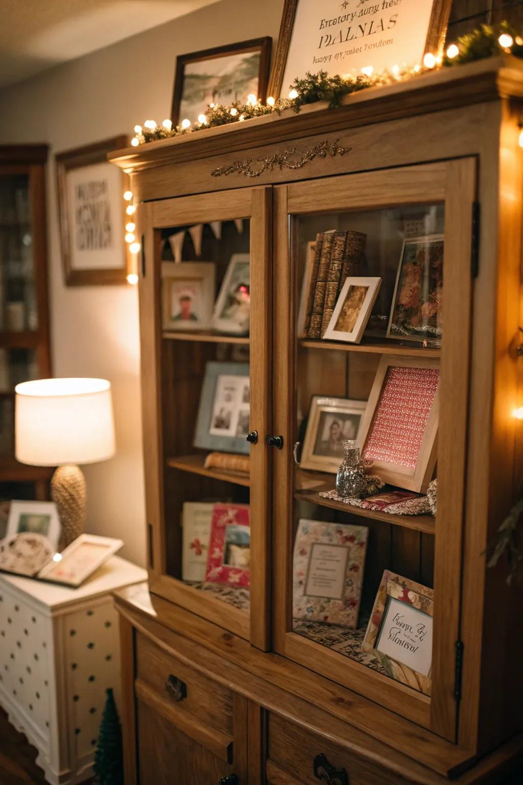 Personal objects render this hutch genuinely special.