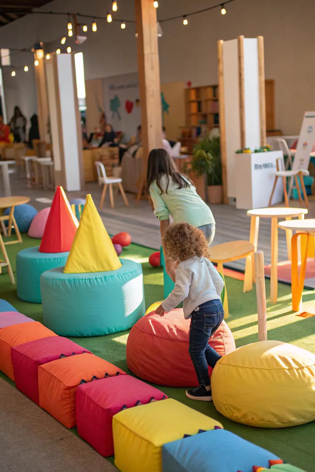 A scaled-down challenge terrain for home play.