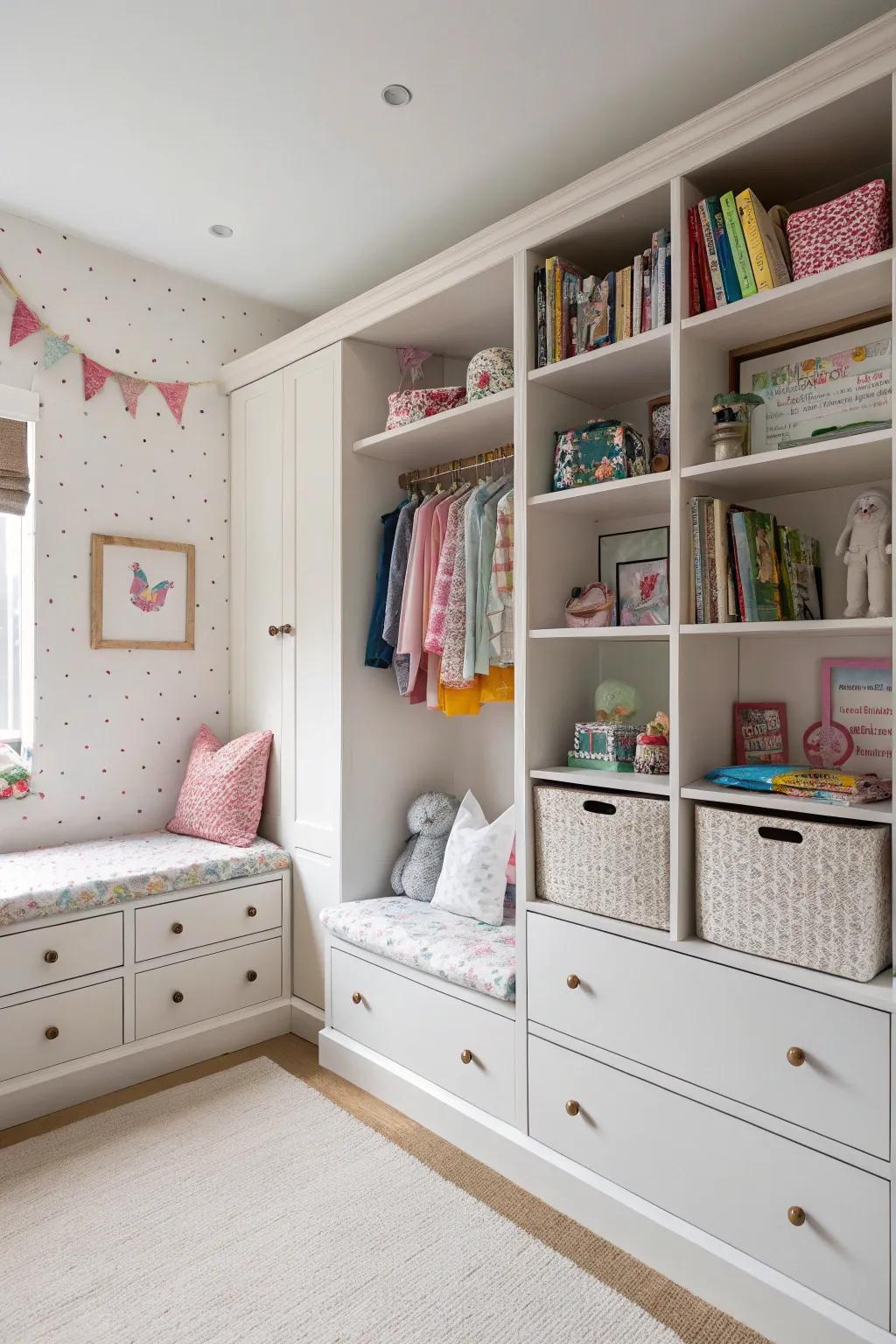Efficient storage options for an organized space.
