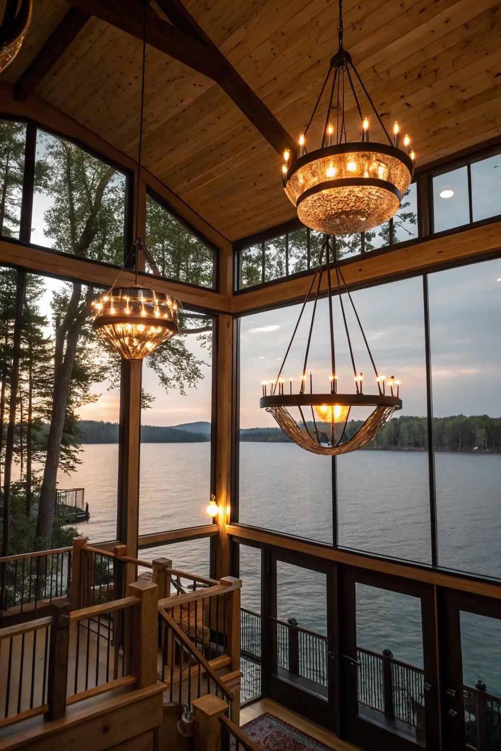 Showpiece lighting imparts polish and focus.