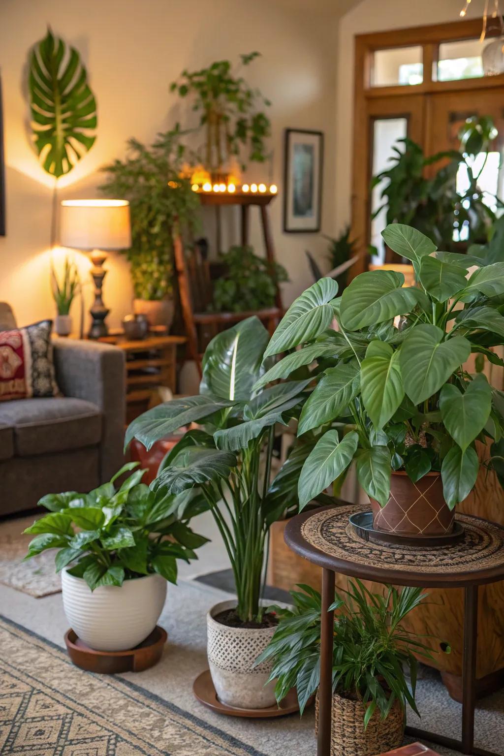 Greenery brings freshness and vitality.