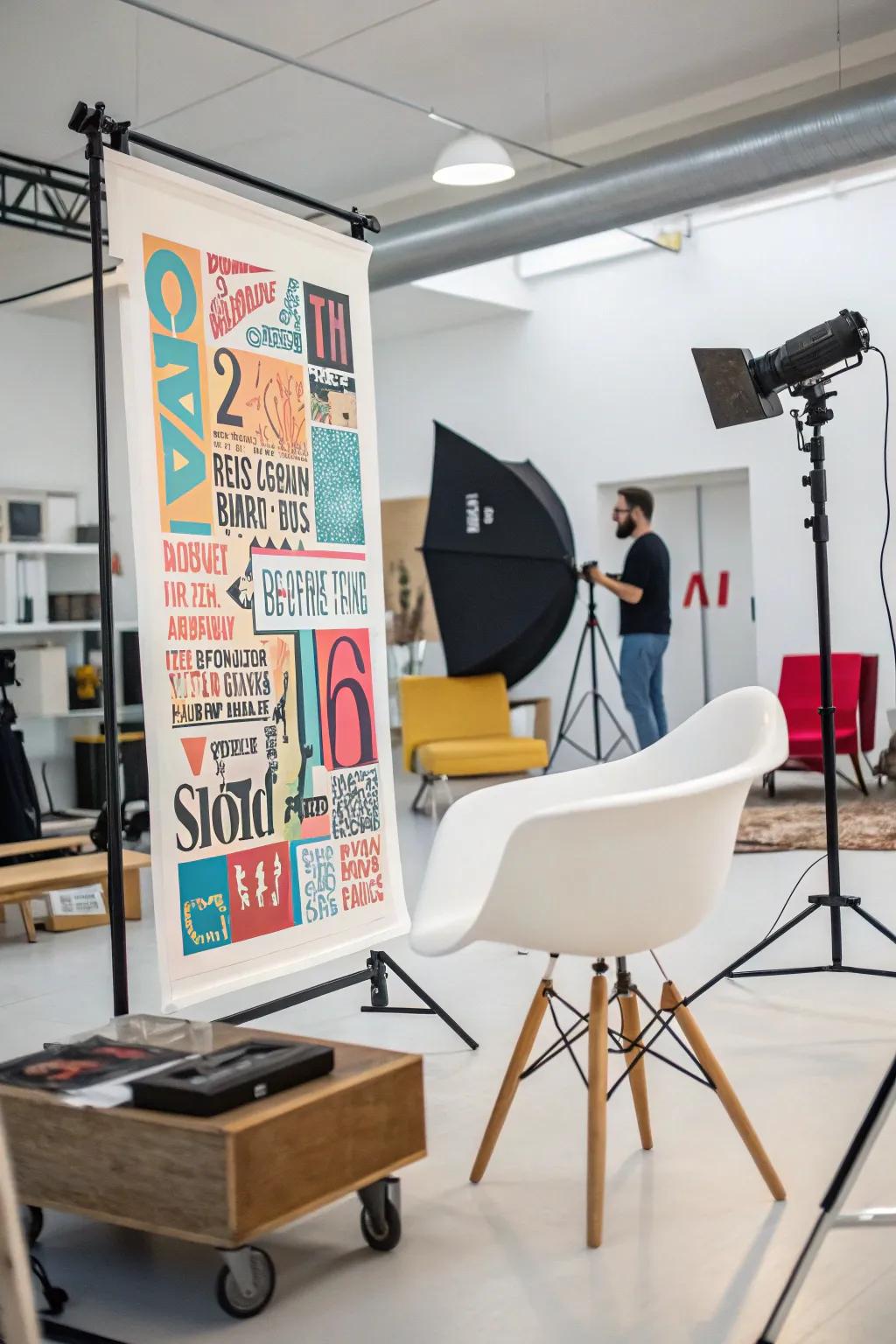 Experiment with fonts for a fun and quirky design.