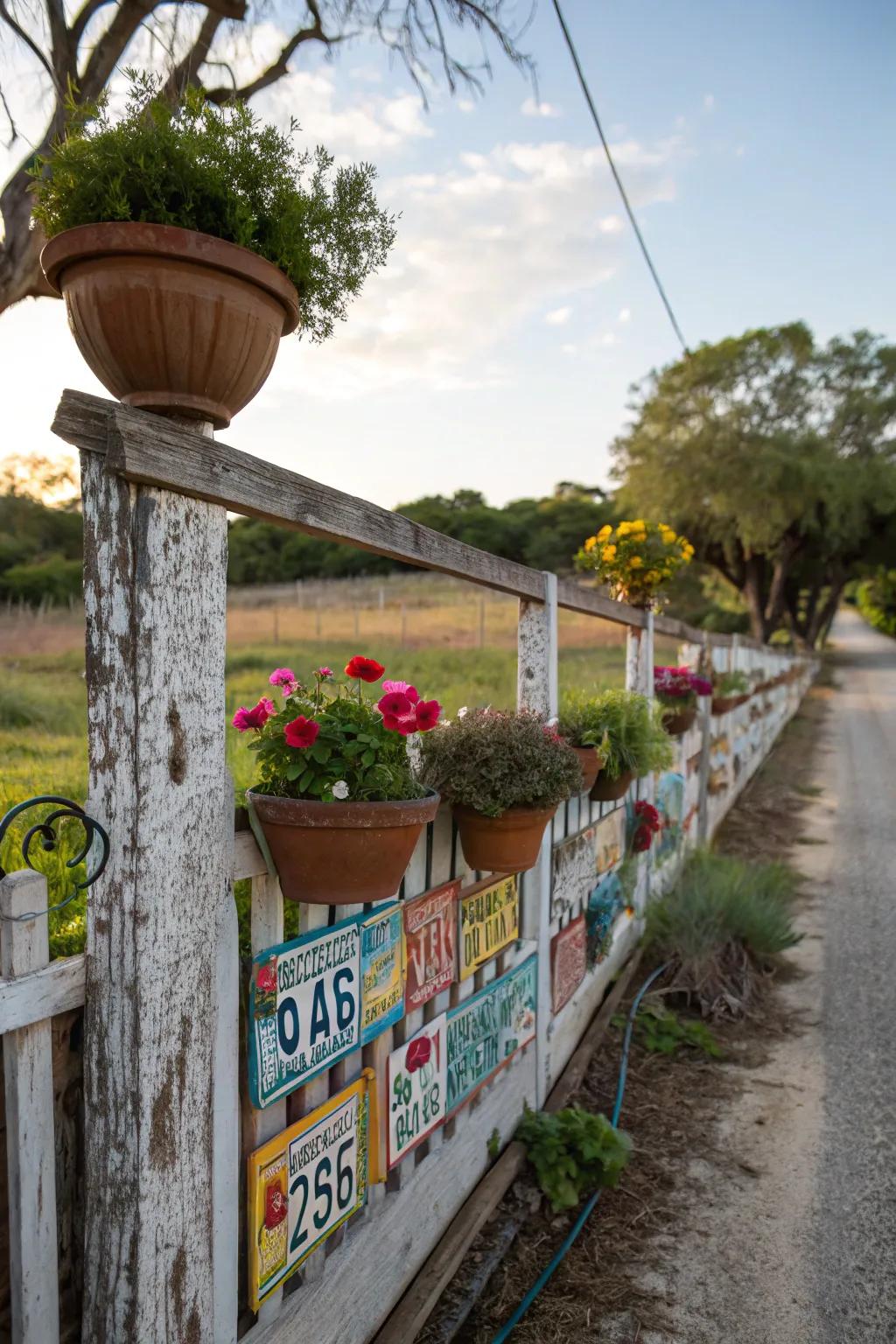 Transform your backyard with an exterior license plate exhibit.