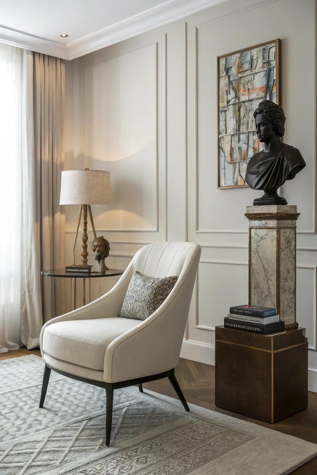 Minimalist decor makes a striking impact through simplicity.