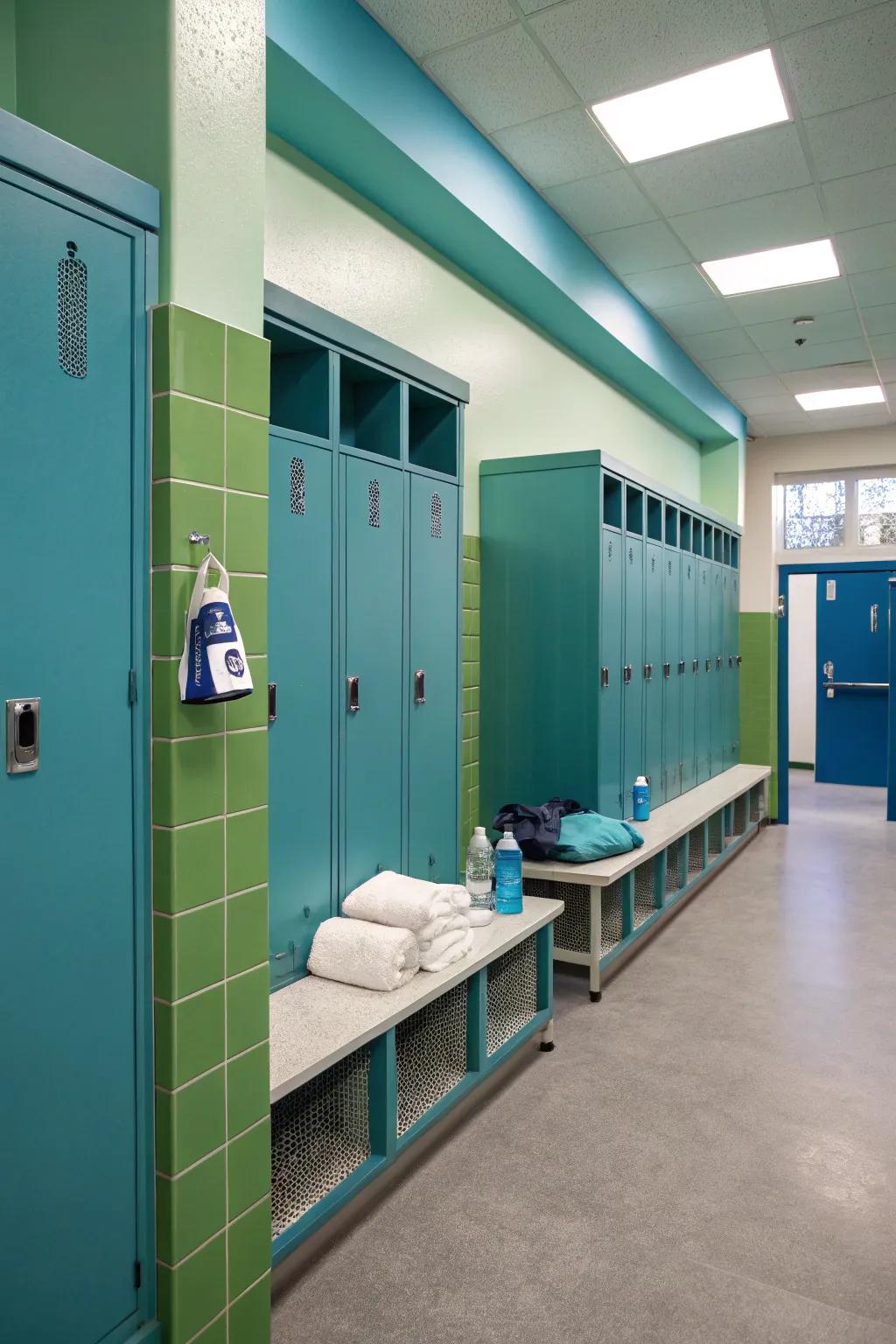 Calming hues fashion a welcoming ambiance.