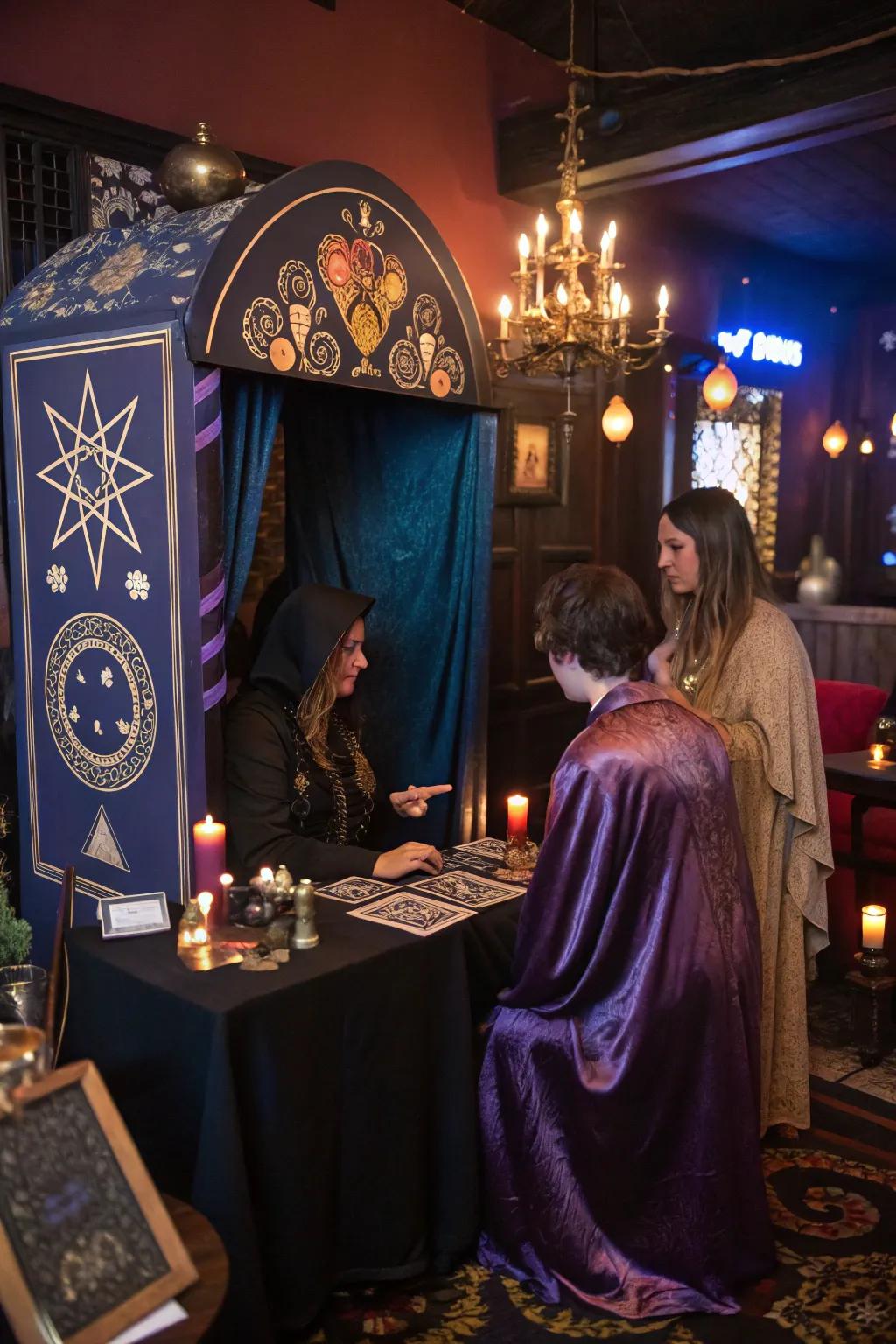 A seer enhances the gathering with an aspect of intrigue and enjoyment