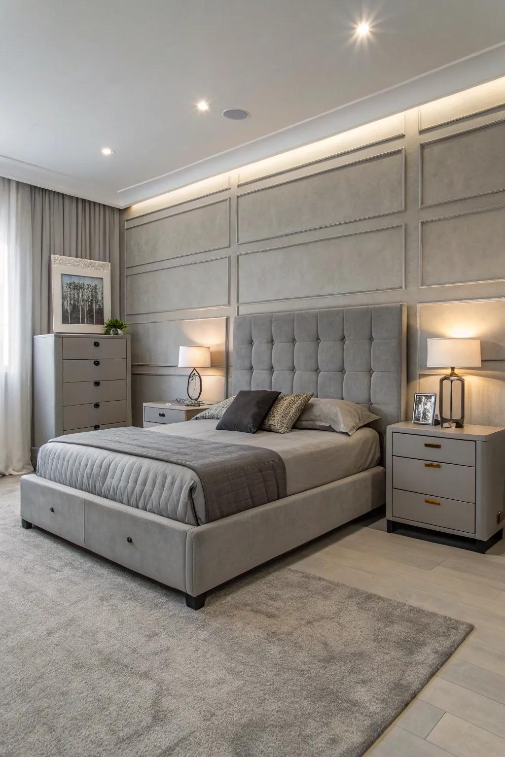 Modern, simple furniture enhances the room's appeal.
