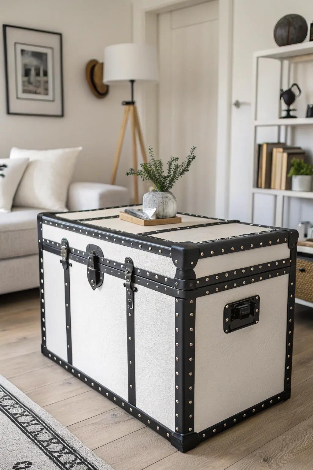 Monochrome tones deliver understated elegance.