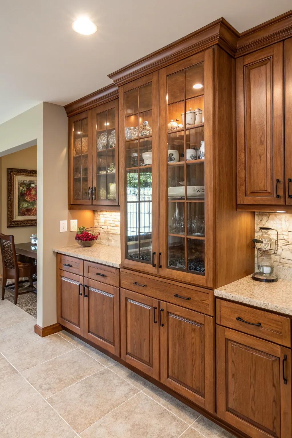 Glass additions introduce elegance and lightness.