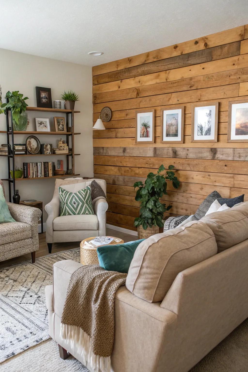 Experience the satisfaction of a DIY timber panel wall that adds a personal touch.