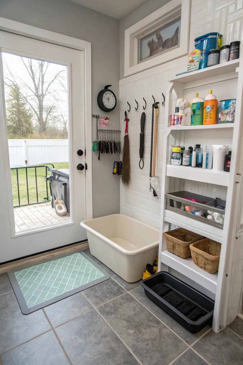 A tailored area for your pet's essentials.