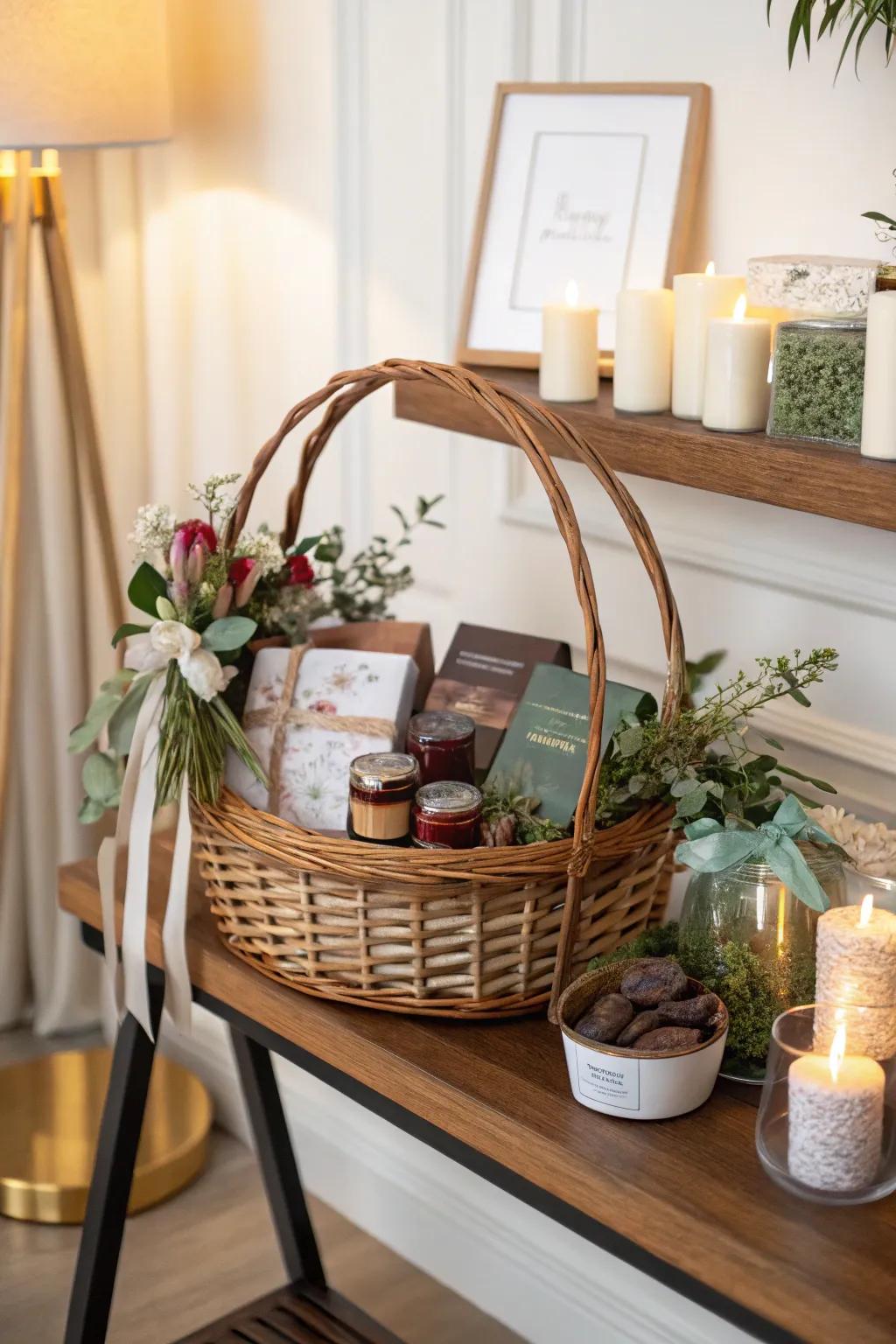 Stylish baskets that serve dual purposes as décor.