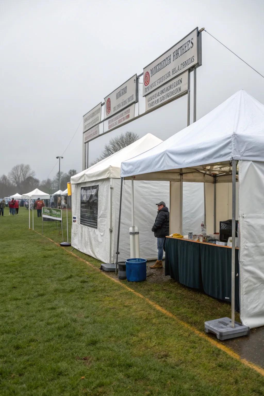 Weather-ready setups make your booth resilient to the elements.