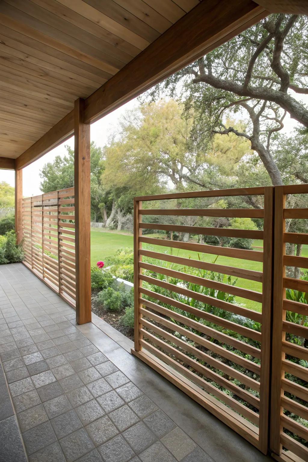 Accessible fences equalize privacy and vistas.