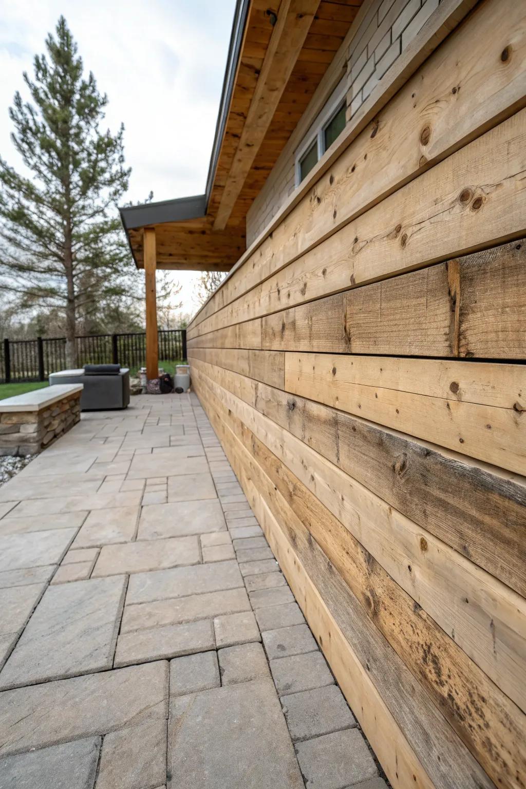 A patio structure highlighting the inherent elegance of raw timber.