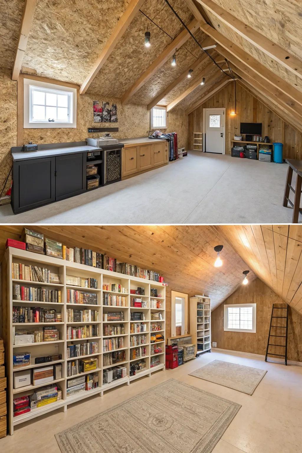 Plywood ceilings showcasing their adaptability across different home spaces.