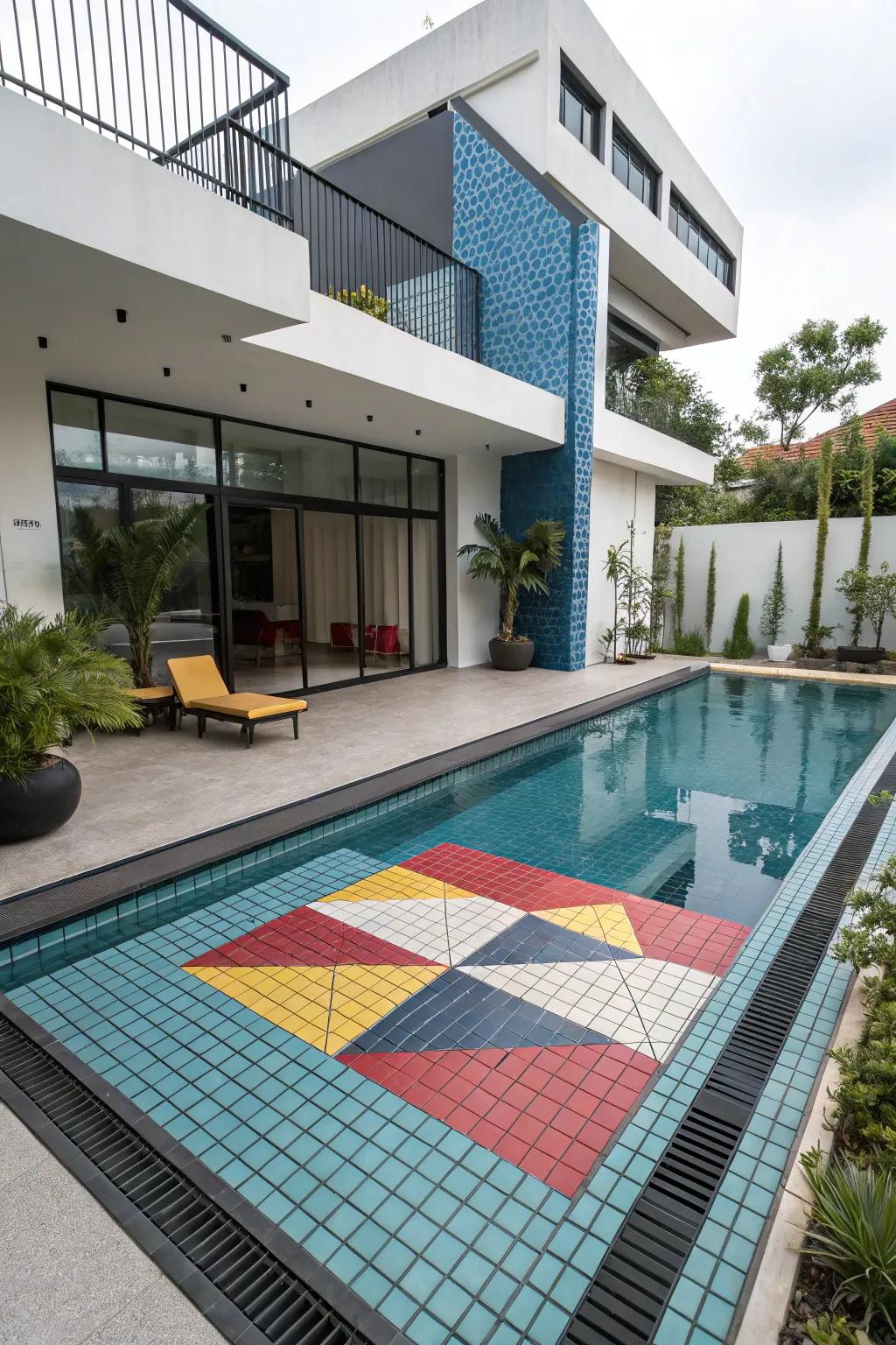 Geometric layouts contribute a contemporary elegance to your pool.
