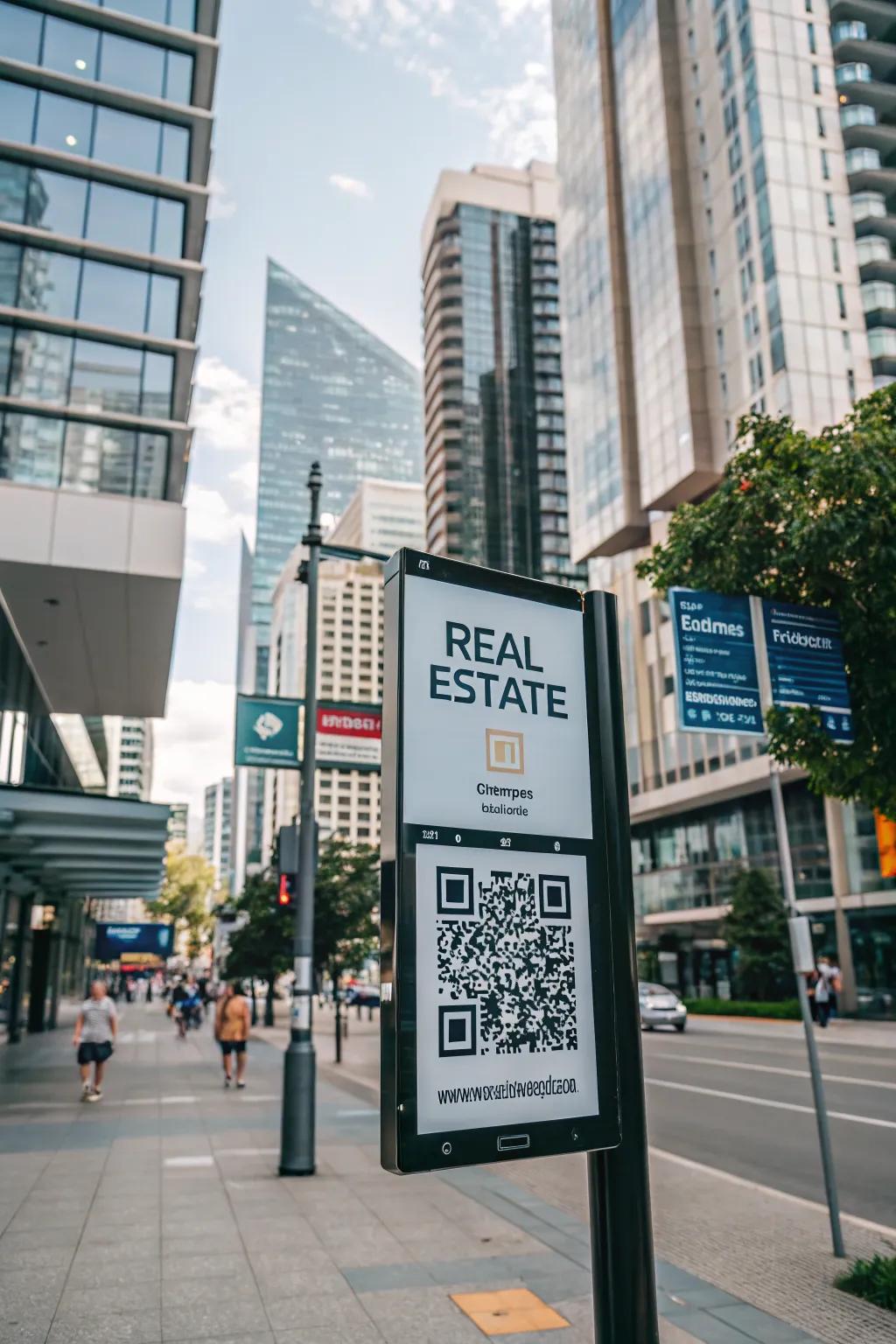 Instant access to property info with QR code signs.