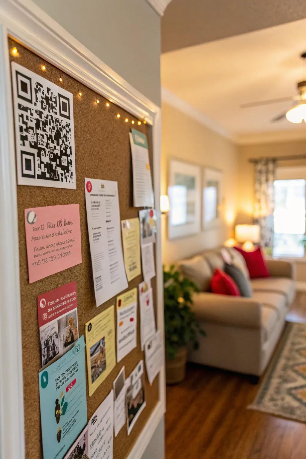 A tech-forward board with digital integrations and links to social platforms.