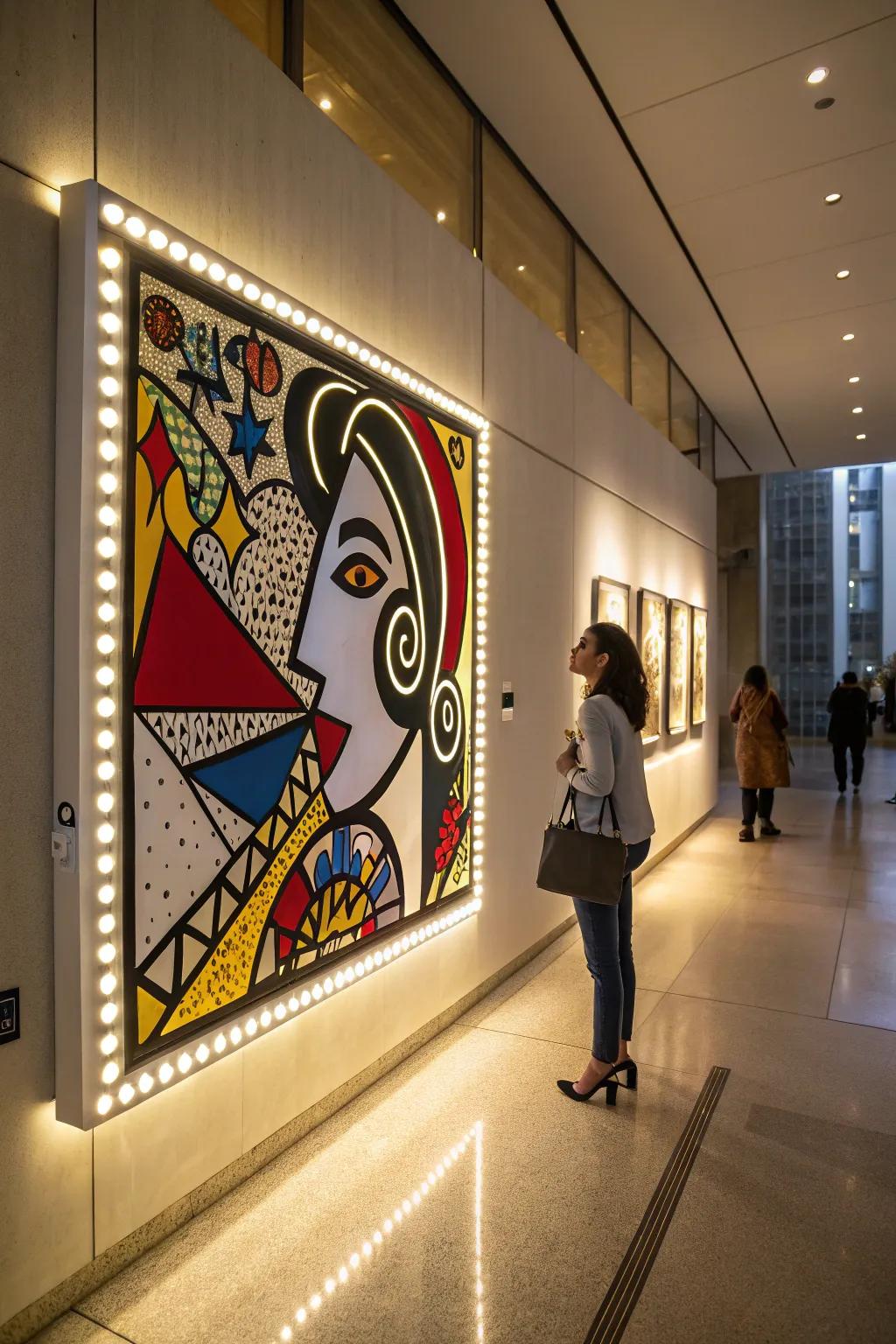 Spotlight your artistry through illuminated partition illumination.