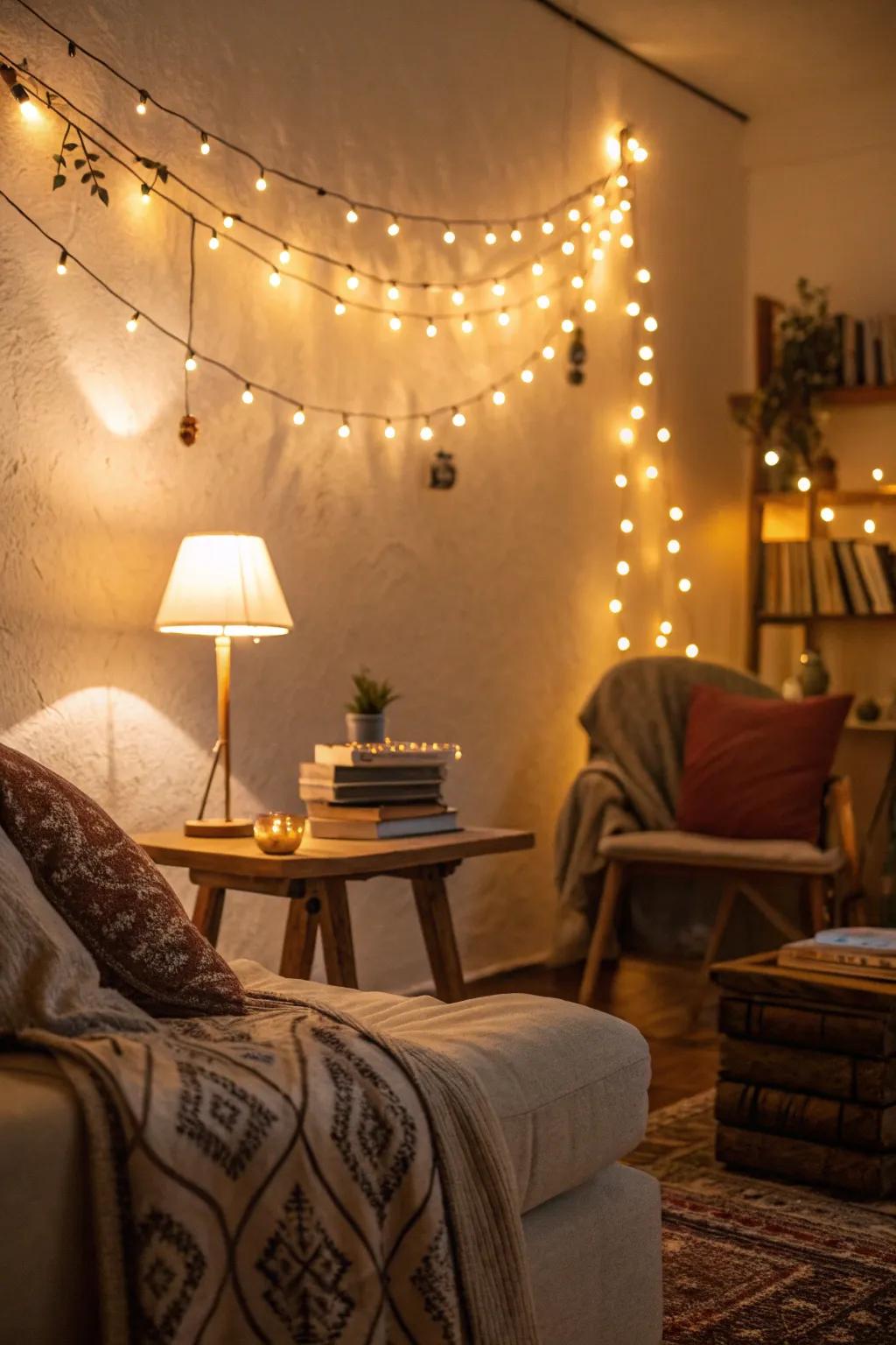 Warm lighting improves the inviting feel of a space.