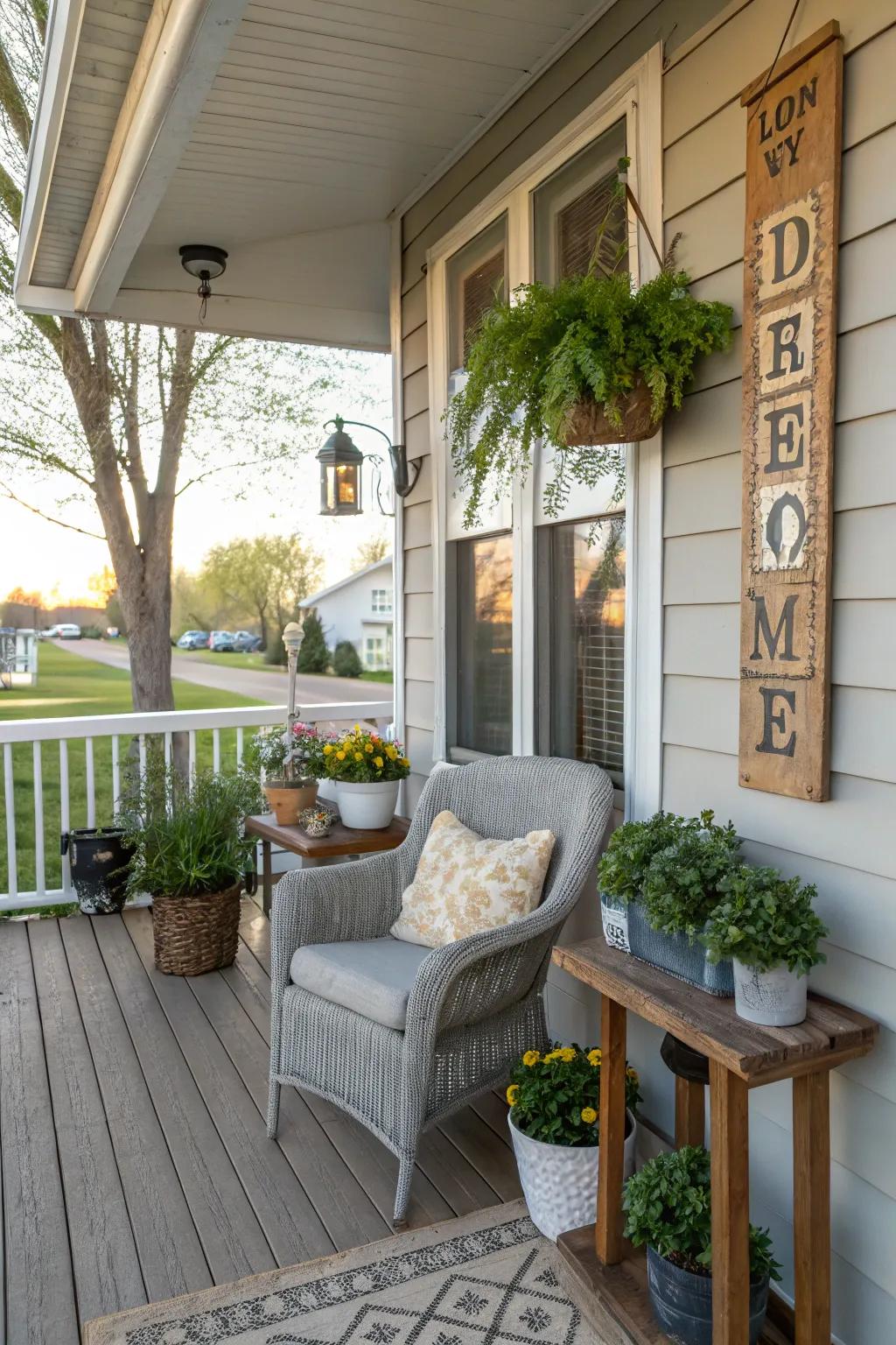 Personal touches enriching the character of the veranda.