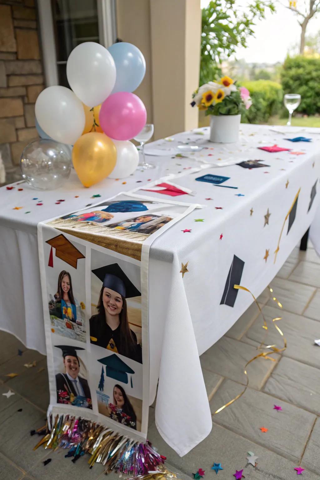 A playful table runner that ties the theme together.