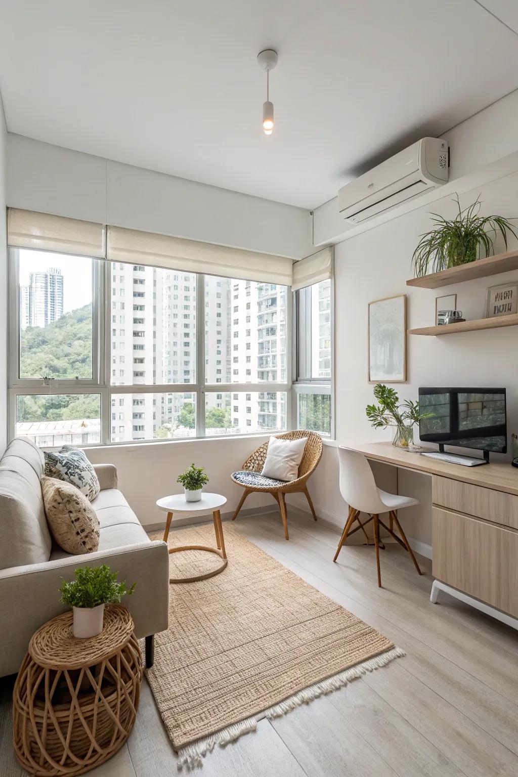 Simple design enhances space perception.