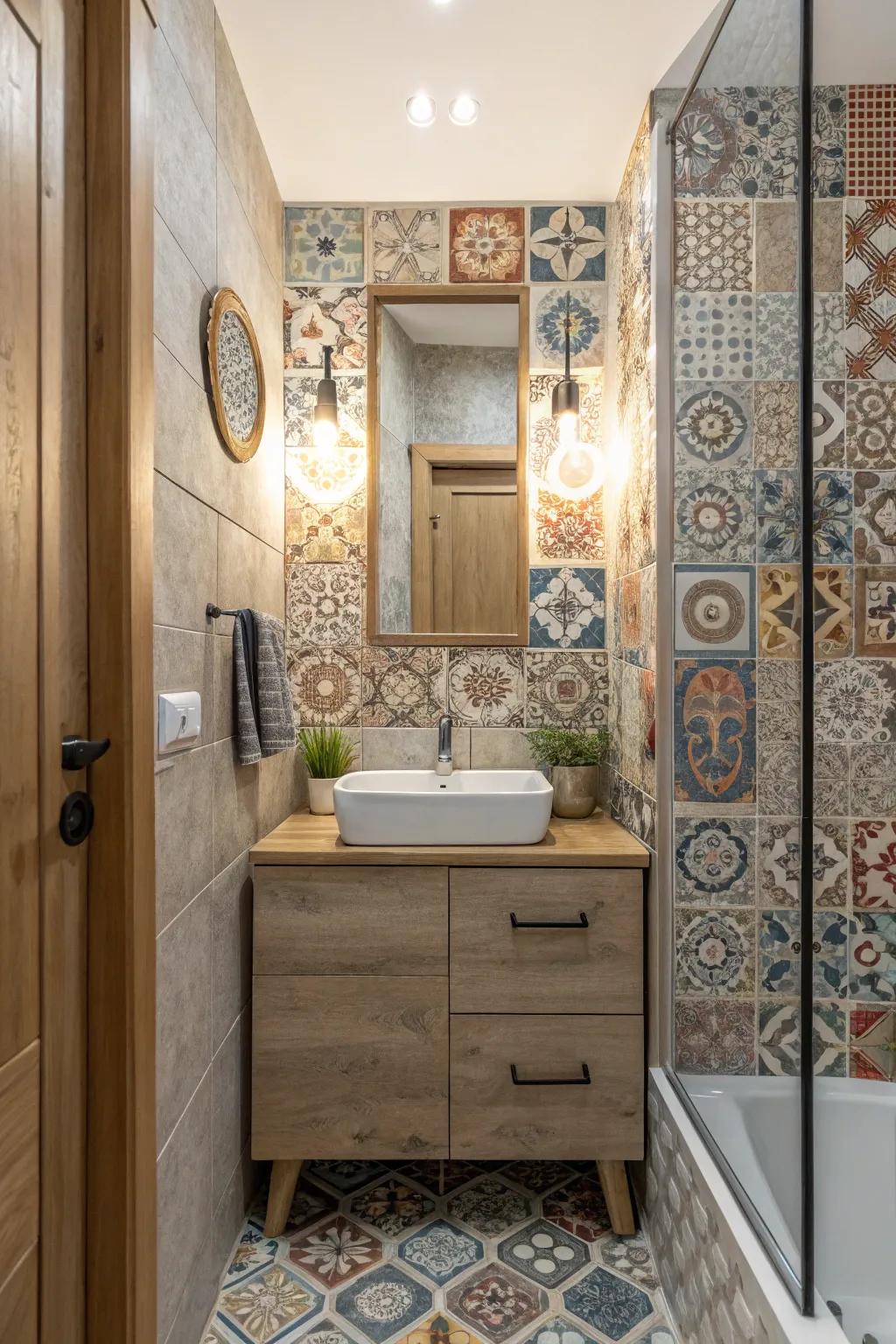 Mixing covering types creates a unique and personalized look.